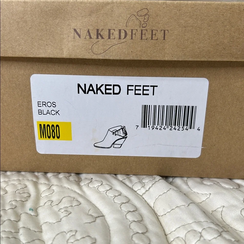 Naked Feet ladies size 8 medium width black shoes - Picture 2 of 5